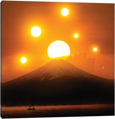 Six Suns Over Mount Fuji Japanese Feelings Canvas Art Print