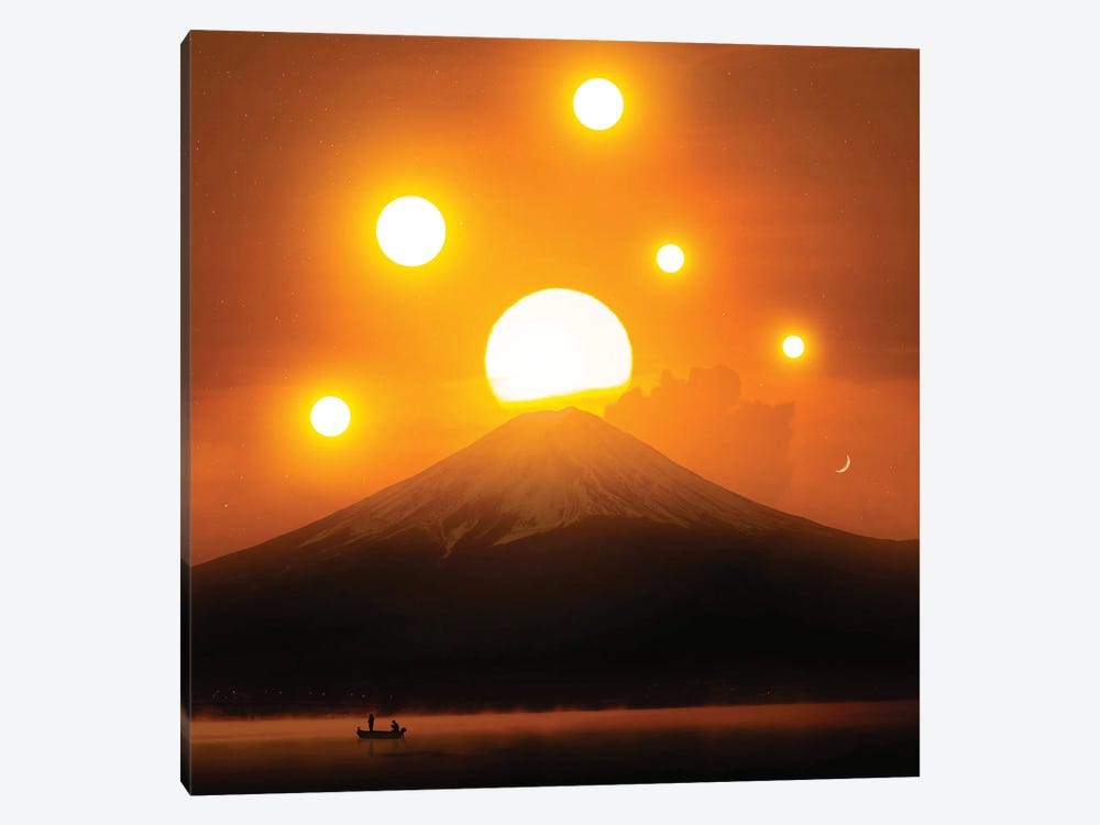 Six Suns Over Mount Fuji Japanese Feelings by GEN Z 1-piece Canvas Artwork