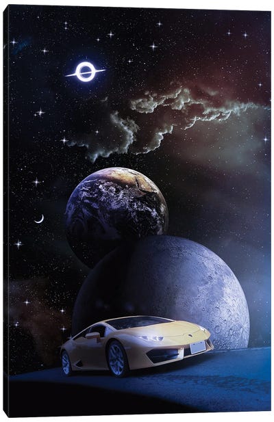 Sportive Car Road To Infinite Space Canvas Art Print - GEN Z