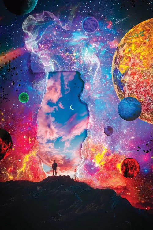 Entering The Universe On A New World Portal by GEN Z wall art