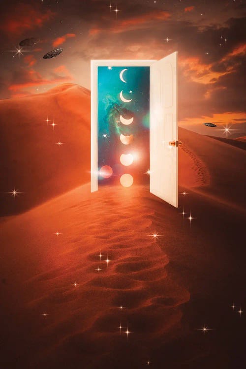 Door In The Universe To Crescent Mmons In A Unknown Universe by GEN Z wall art