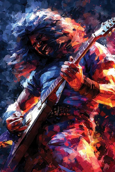 Rock 'n' Roll: The Energy Of A Rock Guitarist On Fire by GEN Z
