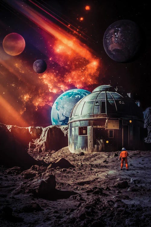 Alien Discovery Laboratory By Astronaut by GEN Z wall art