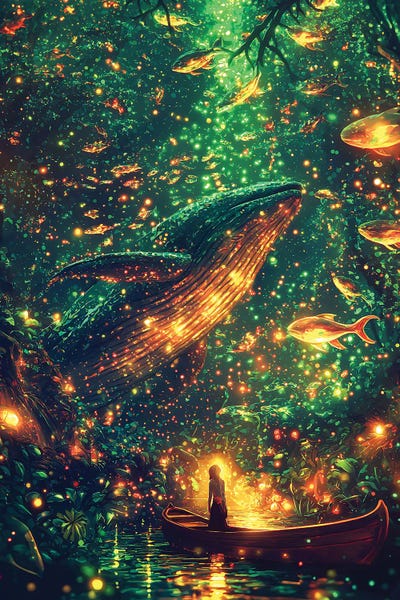 An Underwater World In The Magical Sky by GEN Z metal wall art