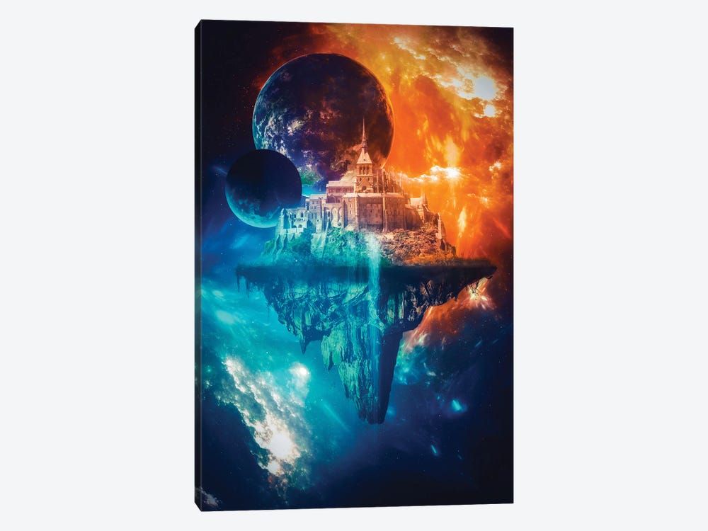 Castle Rock Floating In The Middle Of The Universe by GEN Z 1-piece Canvas Print