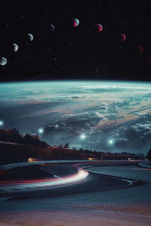 24 Hour Race In Space Moon