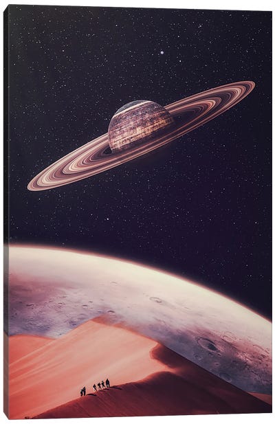 Dune Rings Planet Canvas Art Print - Saturn Art