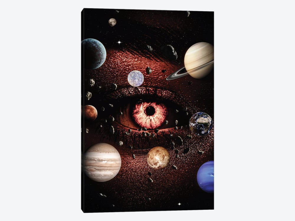 Eye Of The Sun And Solar System Planets by GEN Z 1-piece Canvas Art