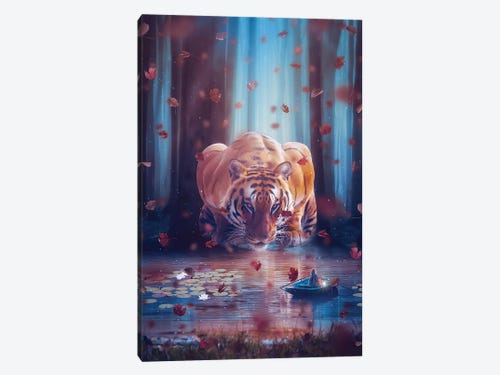 Tiger fantasy Art Giant Framed CANVAS PRINT A0 A1 A2 A3 A4 Sizes 