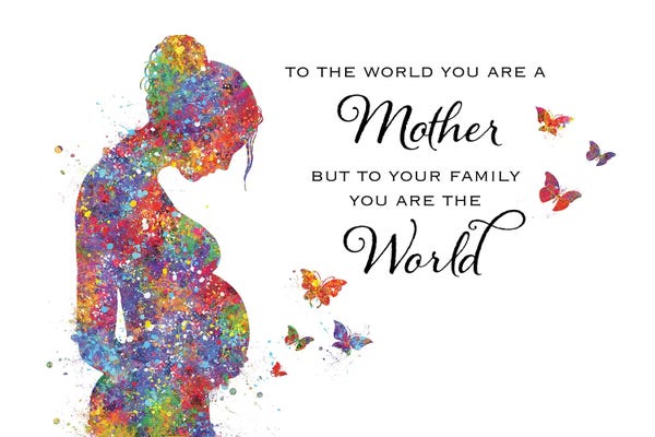 Advocacy Art: Pregnant Woman Butterfly by Genefy Art