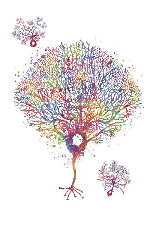 Purkinje Neuron by Genefy Art wall art