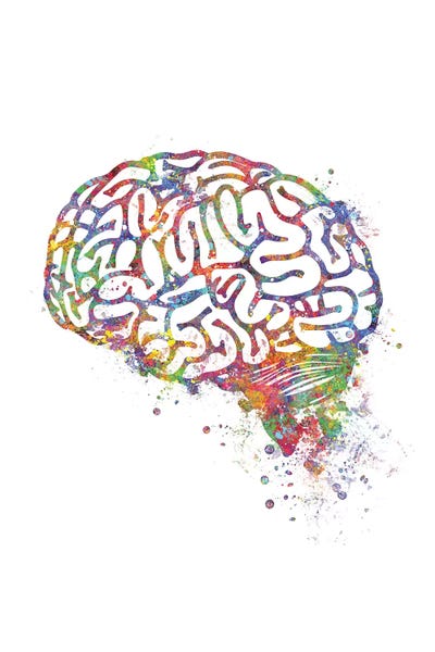 Kids Educational Art: Brain by Genefy Art