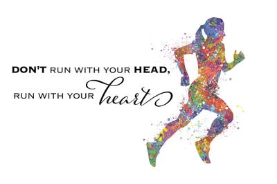 Runner Female Quote II by Genefy Art canvas print