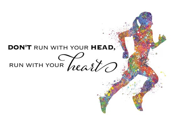 Fitness: Runner Female Quote II by Genefy Art