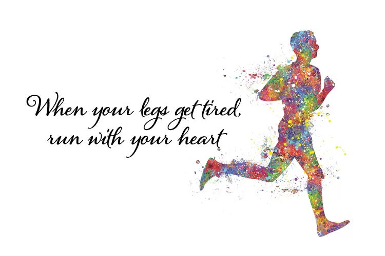 Runner Male Quote by Genefy Art wall art