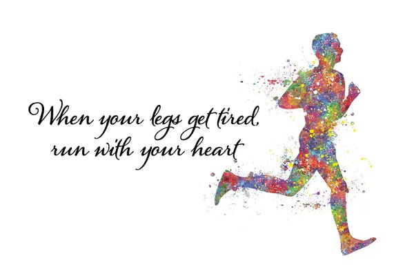 Fitness: Runner Male Quote by Genefy Art