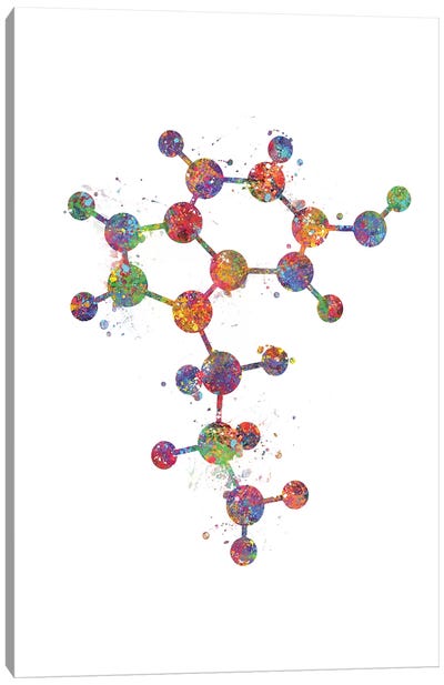 Serotonin Canvas Art Print - Chemistry Art