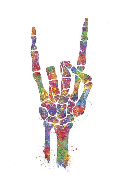 Kids Educational Art: Skeleton Hand by Genefy Art