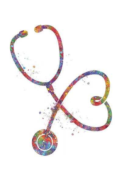 Kids Educational Art: Stethoscope V2 by Genefy Art