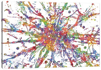Brain Cells Canvas Art Print - Science Art