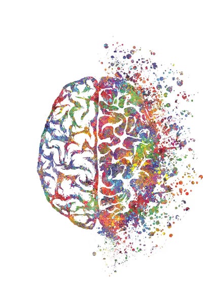 Science: Brain Left Right by Genefy Art