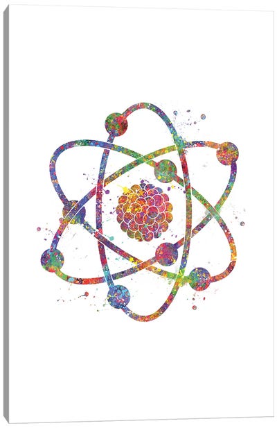 Atom Canvas Art Print - Chemistry Art