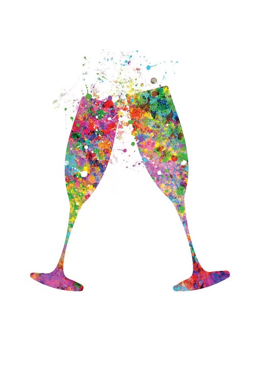 Champagne Flute by Genefy Art wall art