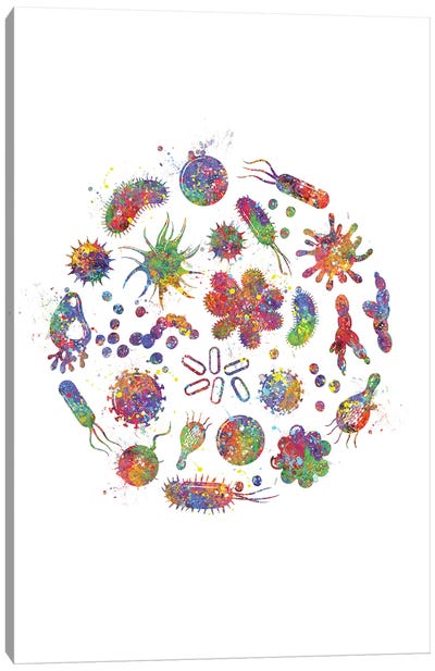 Bacteria Canvas Art Print - Genefy Art
