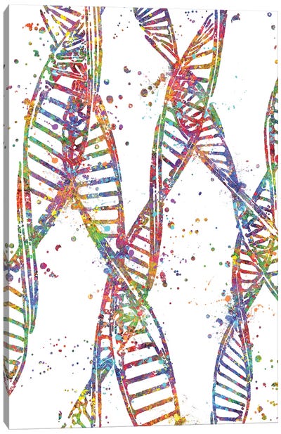 DNA Abstract Canvas Art Print - Kids Educational Art