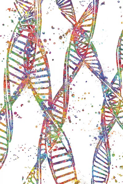 Kids Educational Art: DNA Abstract by Genefy Art