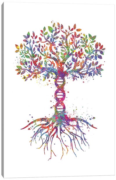DNA Tree Canvas Art Print - Genefy Art