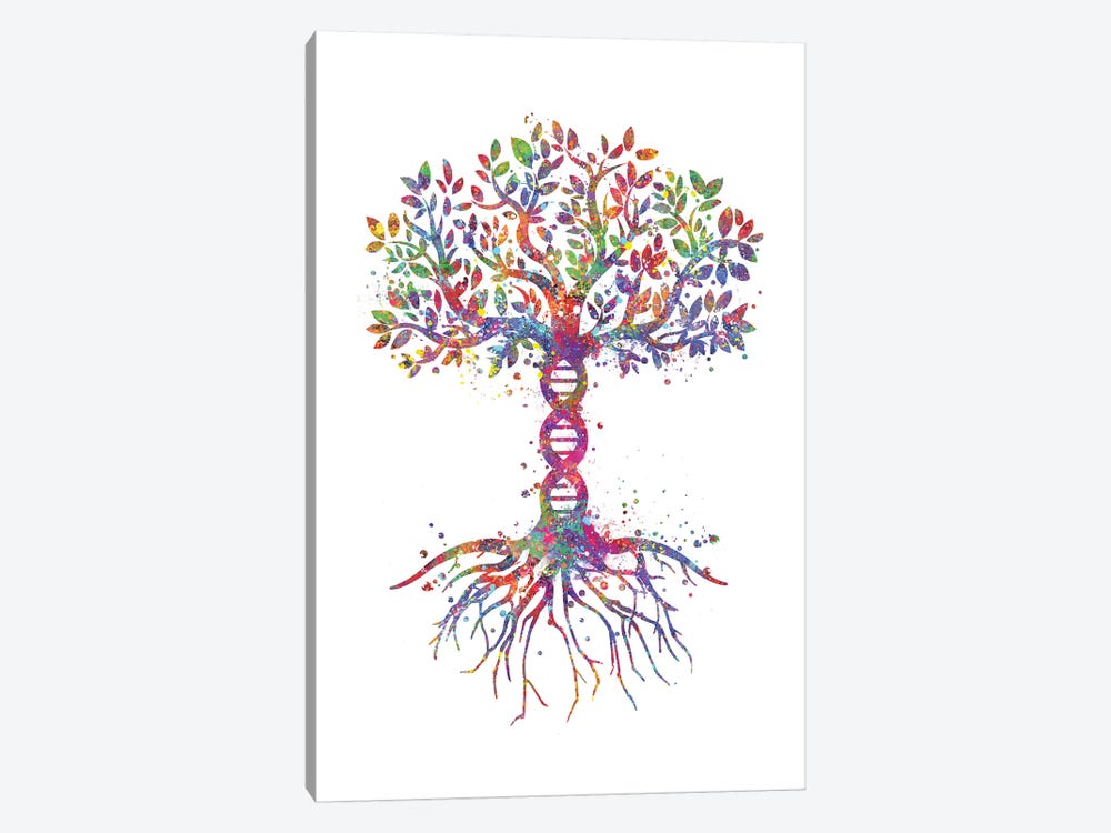 DNA Tree by Genefy Art 1-piece Canvas Art Print
