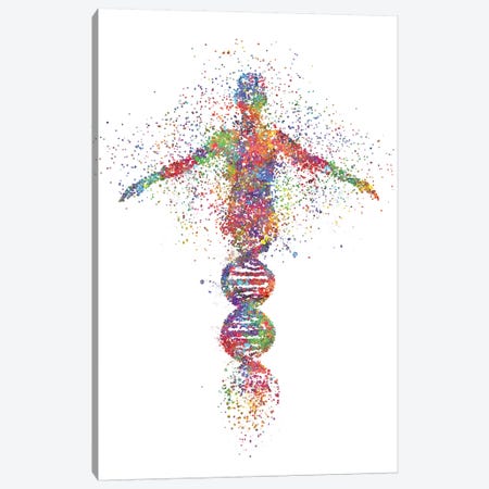 DNA Woman Canvas Print #GFA39} by Genefy Art Canvas Art Print