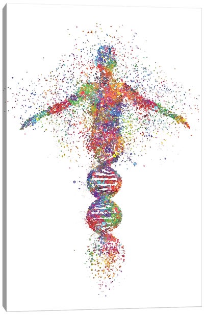 DNA Woman Canvas Art Print - Genefy Art