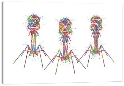 Bacteriophage III Canvas Art Print - Genefy Art