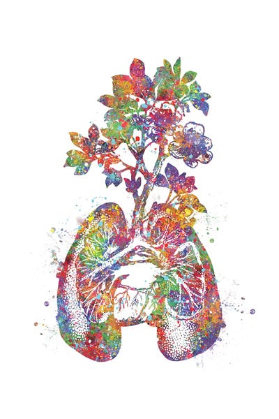 Biology: Lungs Flower by Genefy Art