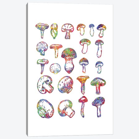Mushrooms Canvas Print #GFA92} by Genefy Art Canvas Art Print