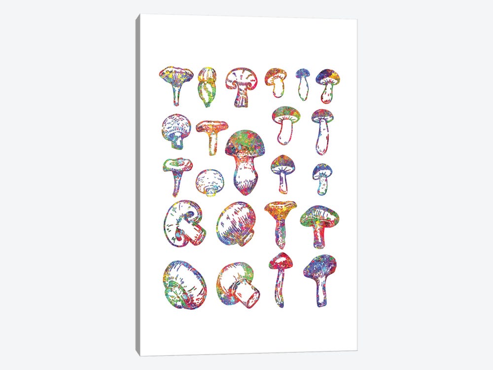 Mushrooms by Genefy Art 1-piece Art Print