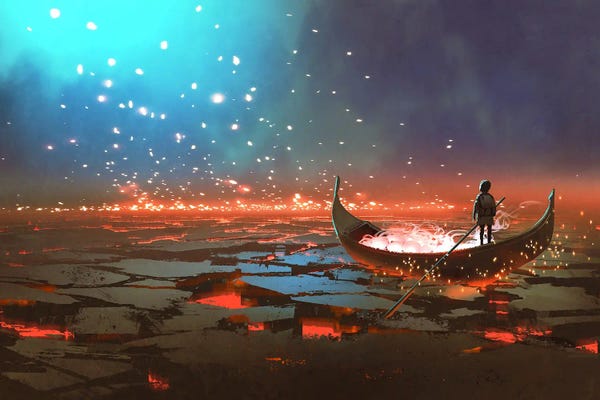 grandfailure: Boat In The Land Of Volcanic by grandfailure