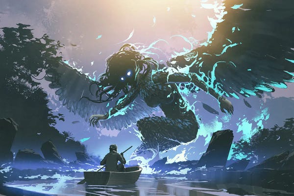 Rowboats: The Dark Forest Guardian Angel by grandfailure