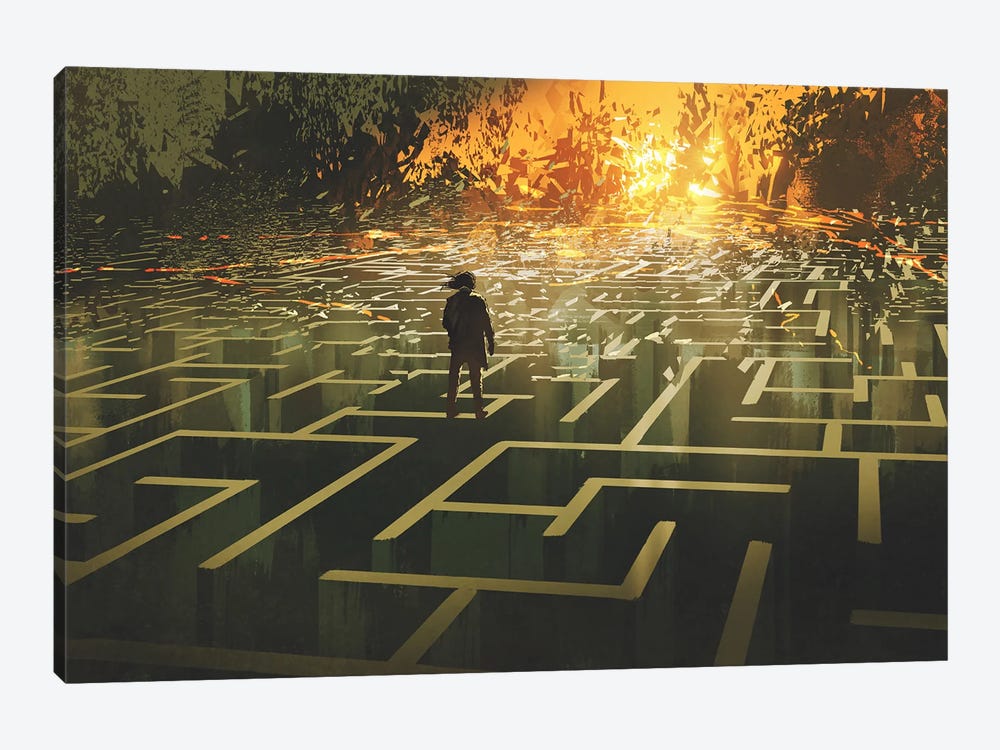 Destroy The Maze Land by grandfailure 1-piece Canvas Artwork