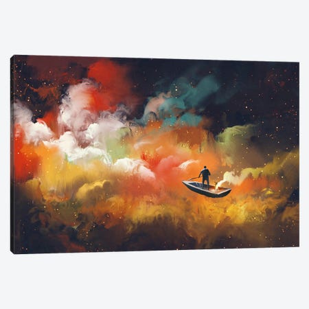Journey In The Outer Space Canvas Print #GFL42} by grandfailure Canvas Print