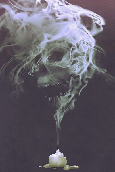 Horror: Skull Shaped Smoke by grandfailure