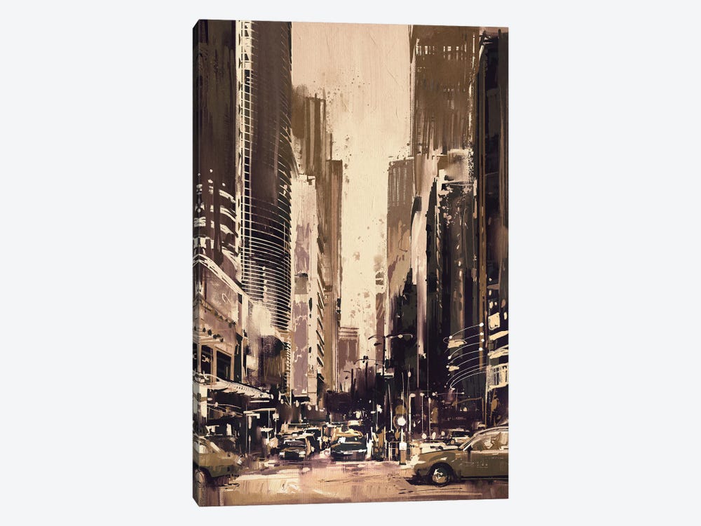 City Street by grandfailure 1-piece Canvas Art