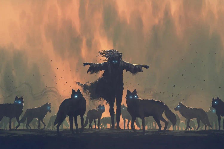 The Leader Of The Wolf Pack by grandfailure wall art