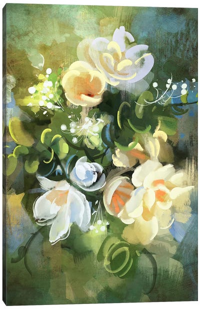 Green Blooming Canvas Art Print - grandfailure