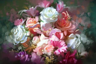 Colorful Flowers by grandfailure canvas print