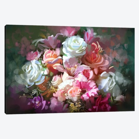 Colorful Flowers Canvas Print #GFL57} by grandfailure Art Print