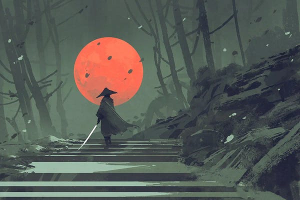Space Fiction: Red Moon Samurai by grandfailure