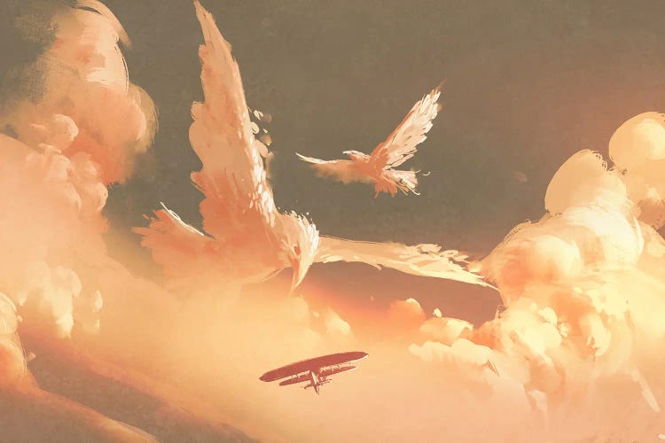 Flying Together by grandfailure wall art
